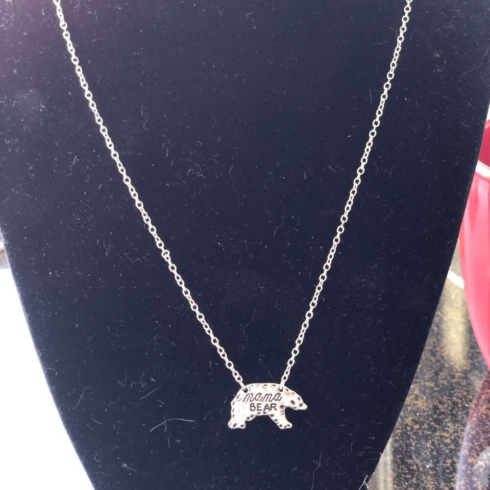 MAMA Bear Silver Necklace - Picture 2 of 2